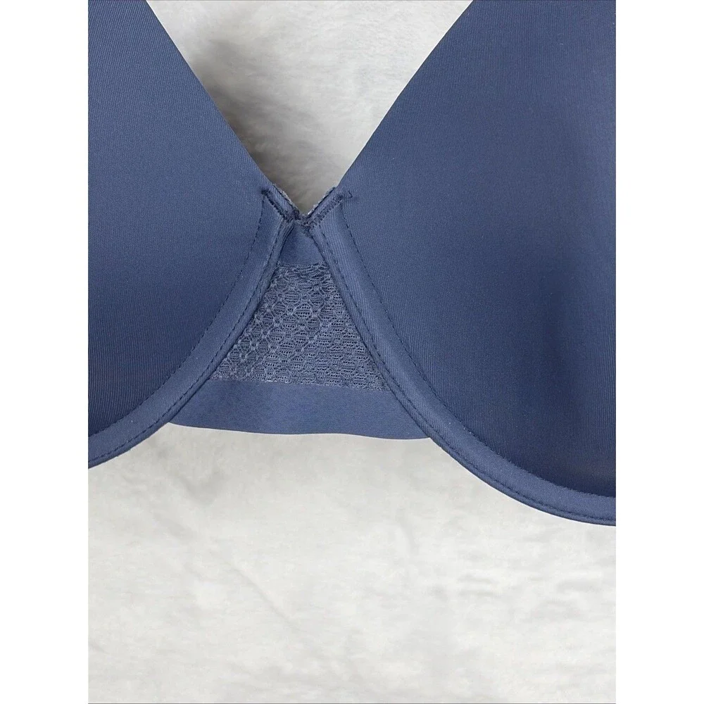 Bali Women's Ultimate Smoothing Lightly Lined Bra Underwire DF4481 Blue Sz 38DD